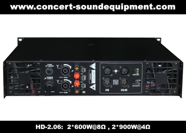 2x600W Stable Analog Audio Amplifier For Living Event, Conference, Church and Concert