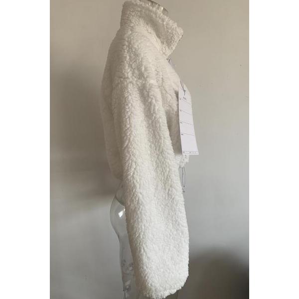 Свитер молнии шеи черепахи фуфайки ватки овечки женщин производителя одежды небольшого количества сгущенный короткий половинный