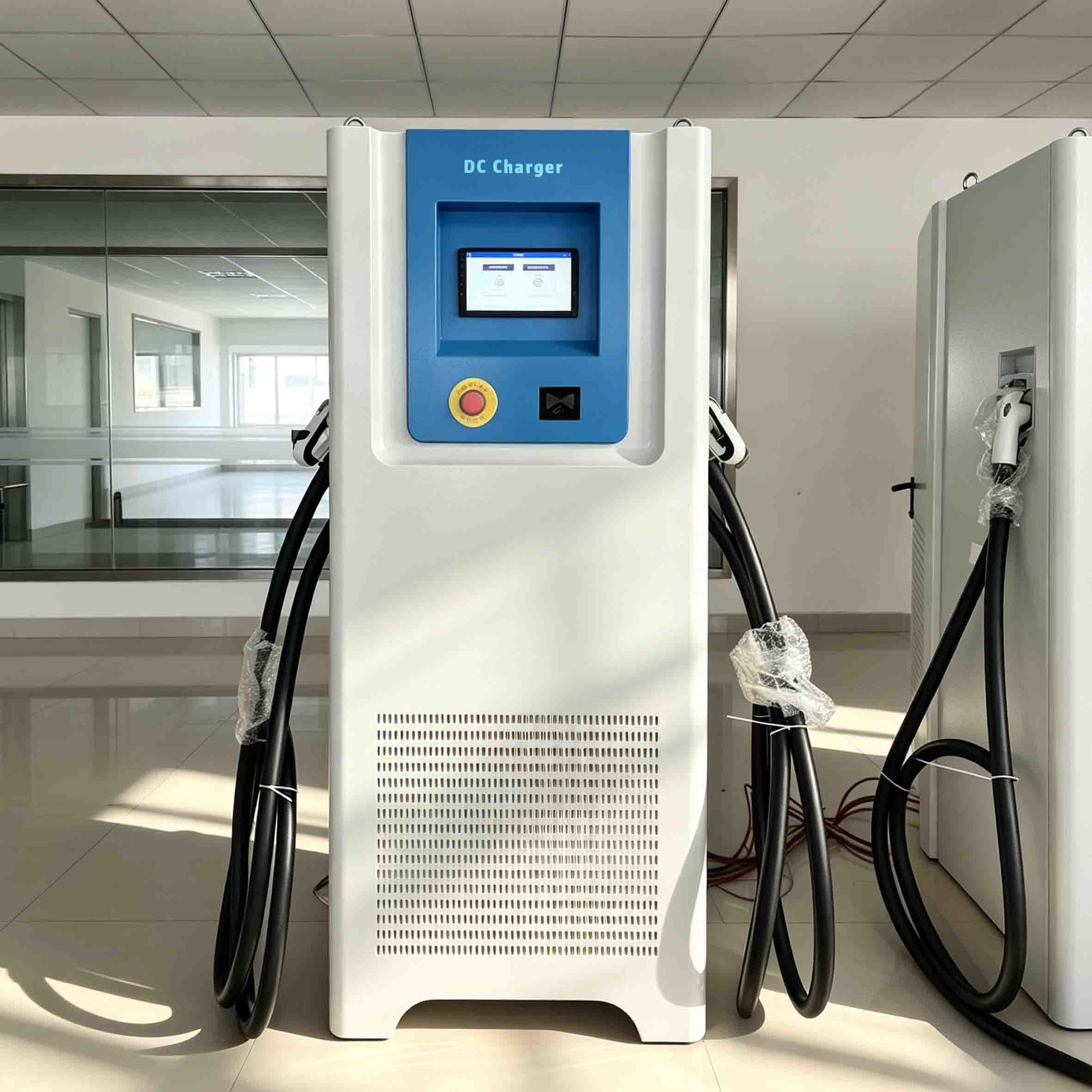 60kW EV DC Charging Station With GBT CCS Combo 2 Plugs OCPP JSON 1.6 2.0