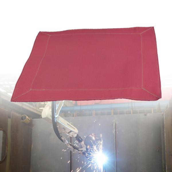 Couverture de soudure en fibre de verre ignifuge 550C, tapis industriel résistant à la chaleur