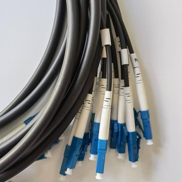 LSZH Jacket Armored Military Optical Cable Tactical Fiber Cable 3.0mm LC To LC