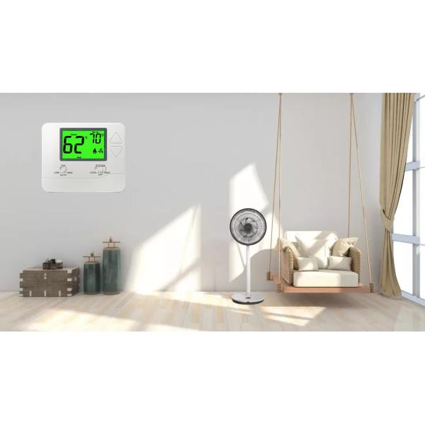 White ABS 24VAC / Battery Operated HVAC Thermostat
