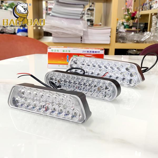 Aluminum Mini Driving Light White Yellow Dual Color halo Round Headlight for Motorbikes Motorcycle Parts