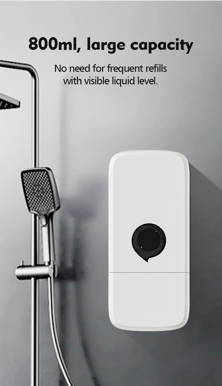 Modern Wall Mounted Pump Soap Dispenser 800ML Refillable For Home Hotel Bathroom Kitchen