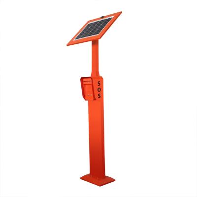Highway Roadside Solar Powered Emergency Phone Call Box IP67 With Solar Panel