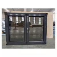Pvc gris oscuro inclinado y girar ventana UPvc inclinado girar Casement ventanas para el hogar