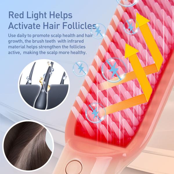 625nm 660nm Red Light Hair Growth Brush 5W Red Light Hair Comb