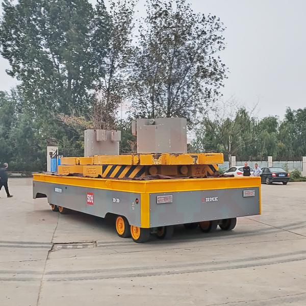 50 Tons Steerable Trackless Transfer Trolley Remote Control Mold Plant Battery