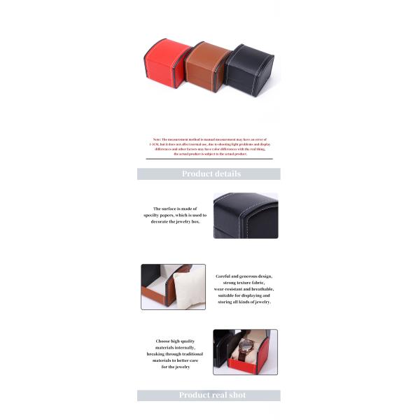 Flip Open Deluxe Handmade Leather Watch Case Treasure Packaging Watch Cover