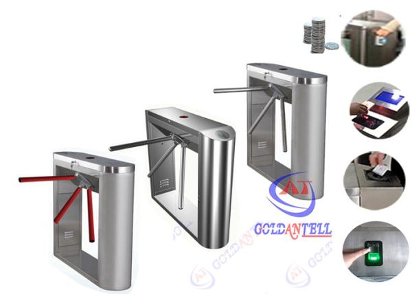 Meios torniquetes de aço inoxidável semi automáticos da altura, torniquete à altura da cintura