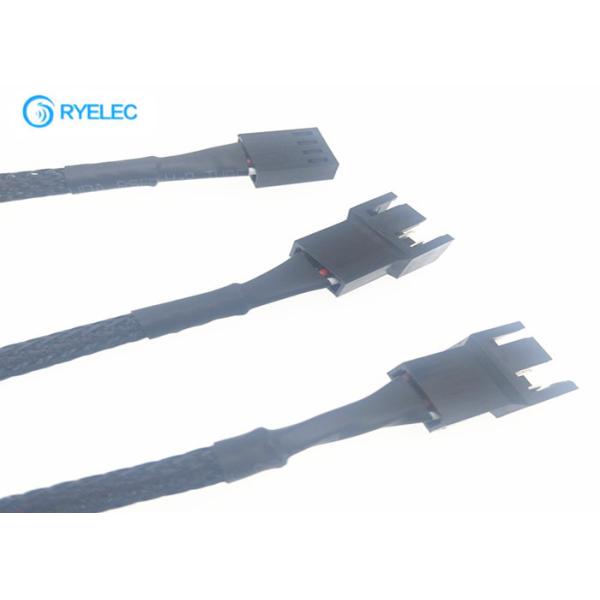 2.54mm Custom Wire Harness 2 Pin Male To Female Molex 2510 Connector With Braided Wire