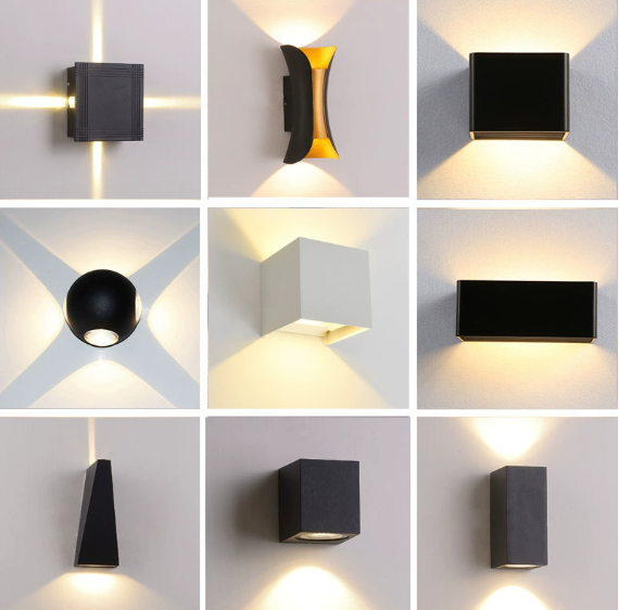 Waterproof 12W Square Wall Light with Adjustable Beam Angle for Indoor and Outdoor Use