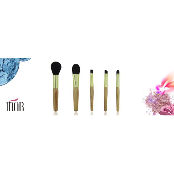 Portable Travel Makeup Brush Set / Foundation Makeup Brush , Bamboo Handle