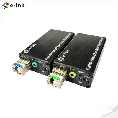 Mini-type DVI Fiber Optic Extender with external stereo