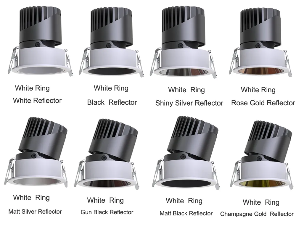 Factory Price IP44 LED Recessed Spot Downlight Tuya Zigbee Smart Control Ugr<19 Anti-Glare Down Light Spring Clip Installation 30W 3 Years Warranty