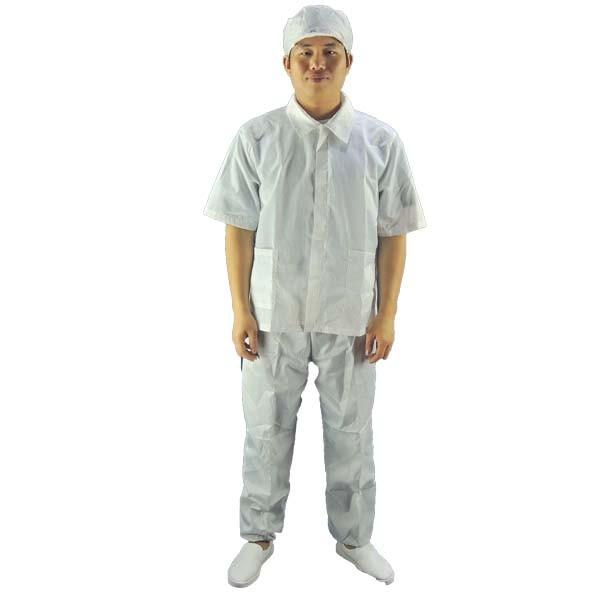 2.5mm Grid 98% Cotton 2% Conductive Fiber ESD Coverall