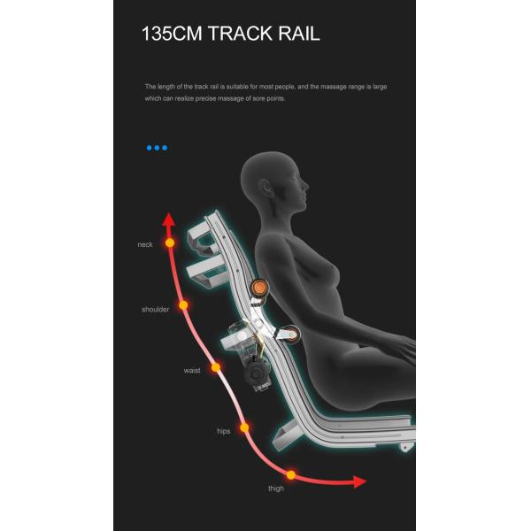 Hands Waist Body 4D Massage Chair Recliner ROHS ISO9001 135cm SL Track