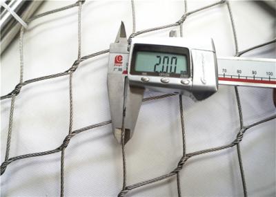 Knotted 304 Zoo Animal Cages 2.0mm Stainless Steel Net Enclosure 25mm Wire Mesh