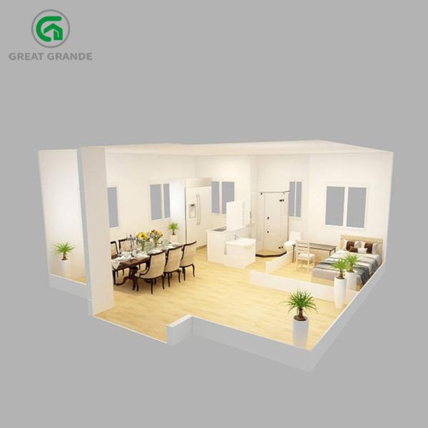 Contemporary Look Expandable Prefab House Steel Structure Independent Living