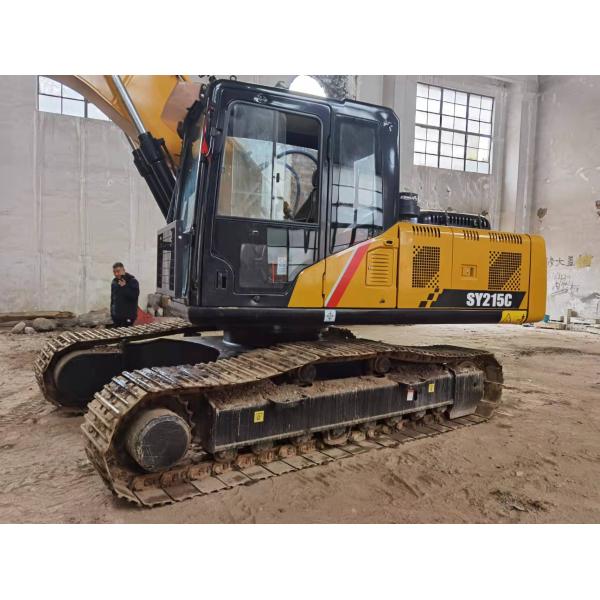 Second Hand ISUZU Engine SANY SY215C Excavator 21ton 1.1m3 Bucket Capacity 2520 Hours Working Time