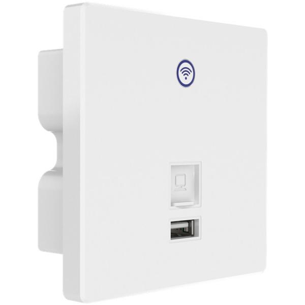 AC Power Wall Mounted Wireless Access Point With 10 / 100M RJ45 / USB Port