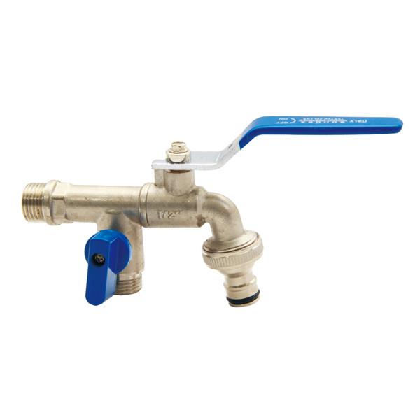 Bib Cock Brass 2 Way Bib Cock Tap Washing Machine Water Tap