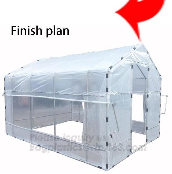 Agricultural Glass Green House for Commerical,Pop up Greenhouse Eco-friendly Fiberglass Poles Overlong Cover 98x49x53
