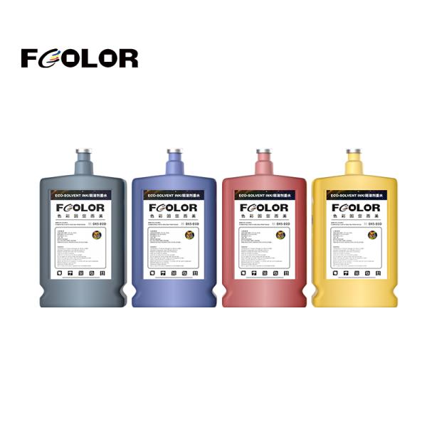 FCOLOR 1000ml Galaxy Inkjet Dx4 Dx5 Dx7 Print Head Eco Solvent Ink for XP600 I3200