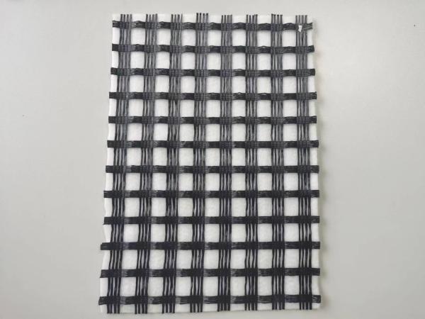 Geocomposite PET Geogrid Thermal Bonding Nonwoven Fabric By Glue Composite Geogrid Road Pavement Reinforcement