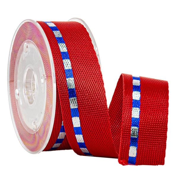 Sports Shoes Accessories Foil Silver & Blue Gold 19 MM Nylon Woven Tape