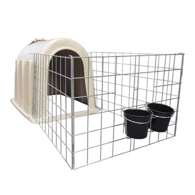 2100*1450*1400mm Plastic Calf House Small Calf Hutch with Food Grade Feeding Bucket
