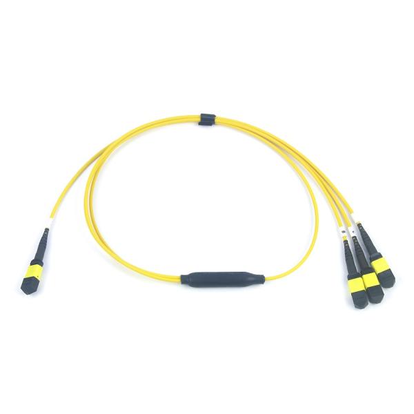 3.0mm SM G657A 12 вырезают сердцевина из MPO MTP к 3 кабелю разветвителя оптического волокна x 4F MPO