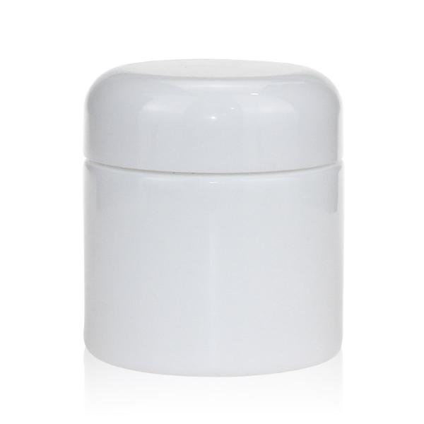 garrafa cerâmica branca de 15g 50g 100g Opal Glass Bottle Cosmetic Packaging