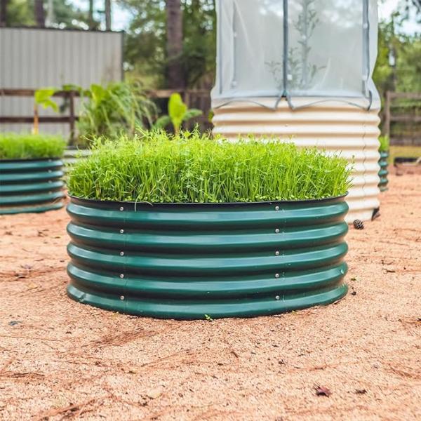 3.5*1.4Ft Sturdy Round Galvanized Steel Garden Beds For Outdoor Gardening
