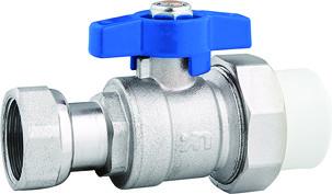 5201B Gas Stove Valve Brass Ball Valve DN15 DN20 for Tap Water Supply with PP-R Adapter x Flexible Female Threaded Nut