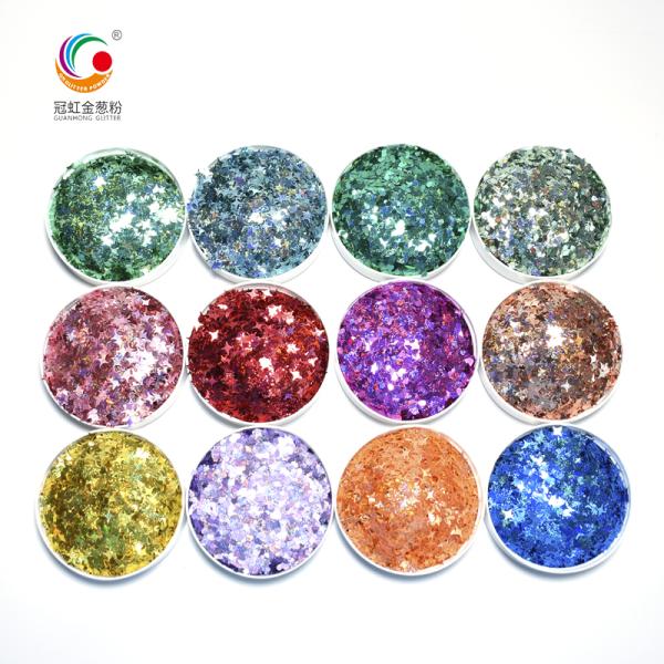 Bulk Polyester Ultra Fine Holographic Glitter Powder For Face Body Starlight gold