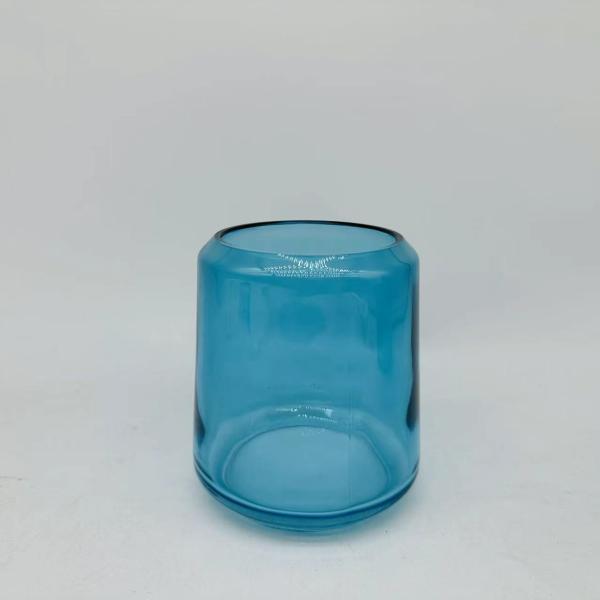 Customized color glass modern bathroom accessories bathroom soap dispenser tumbler round shape