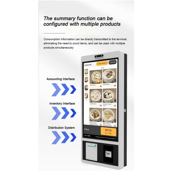 Factory Price 32 inch Windows System with Touch Screen Wall Mounted Vending Machine Self Service Ordering Kiosk