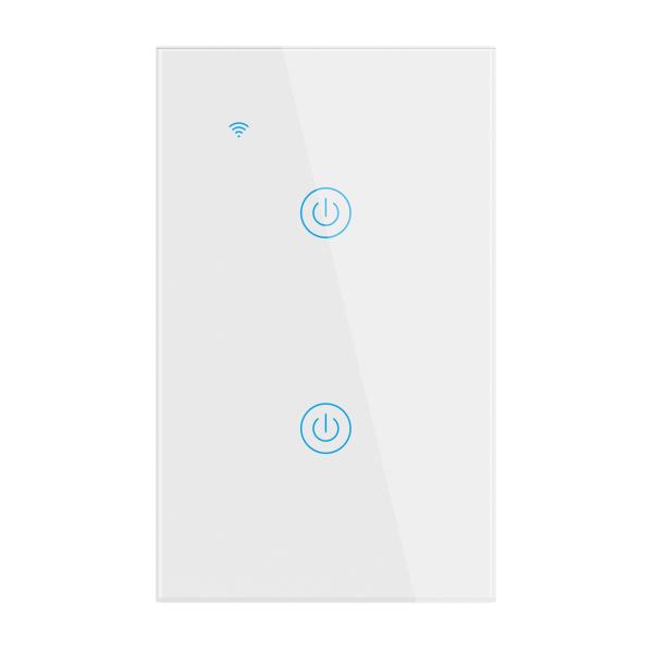 Convenient Control Smart Wifi Switch 110V - 250V AC 2 Gang Smart Switch No Neutral