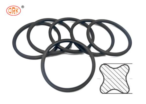 Black Oil And Gas Seals Quad Ring FPM Resistência ao combustível