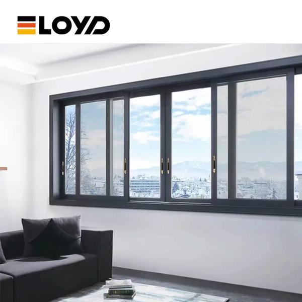 Ventana corredera de aluminio sin marco con diseño minimalista