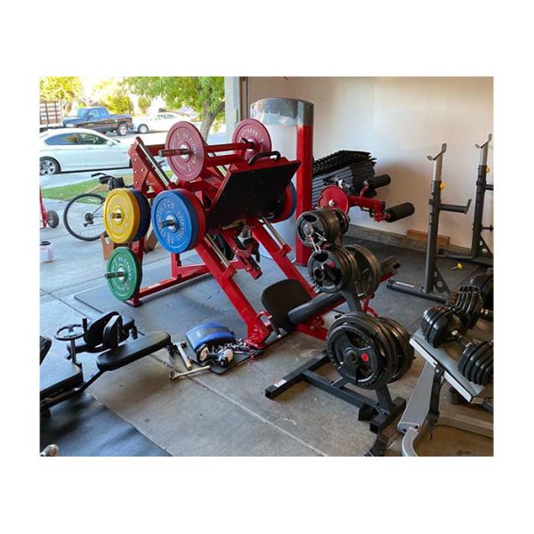 Body Fitness Hammer Strength Plate Loaded Equipment , 45° Linear Leg Press Machine