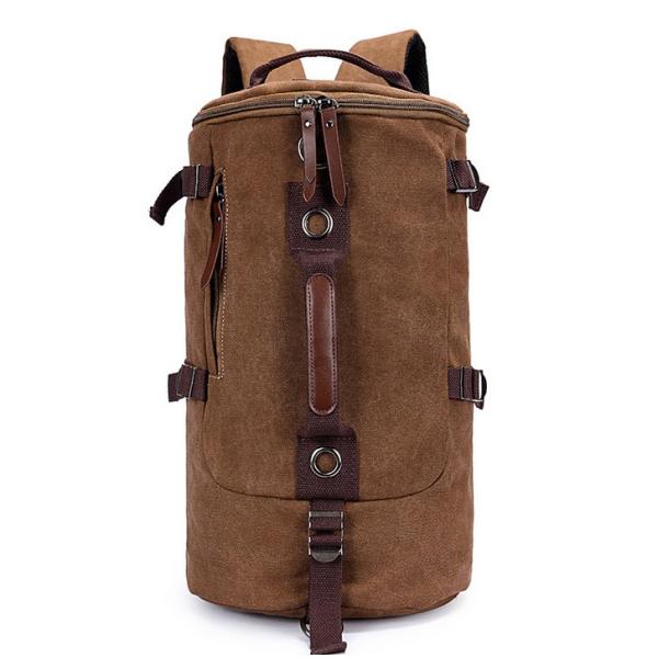 Shoulder bag schoolbag Korean version of casual outdoor canvas bucket bag travel bag man bag
