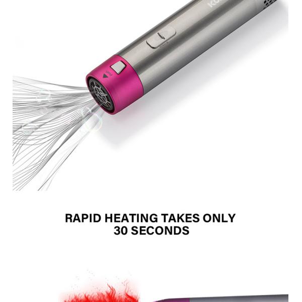 ABS 6 в 1 отделяемом фене для волос Styler один шаг для выправляя завивая суша расчесывать