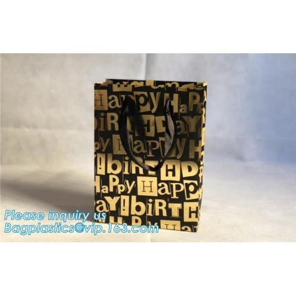 Custom Printed Accept Wholesale Stock White Brown Kraft Paper Shopping Bag With Handle No Minimum, carrier handle bags