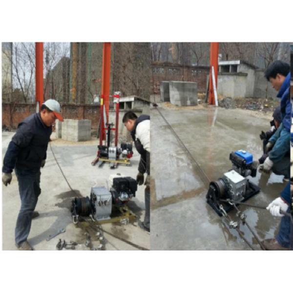 Пулер ворота кабеля ворот барабанчика 5 тонн приведенный в действие двигателем дизеля двойной