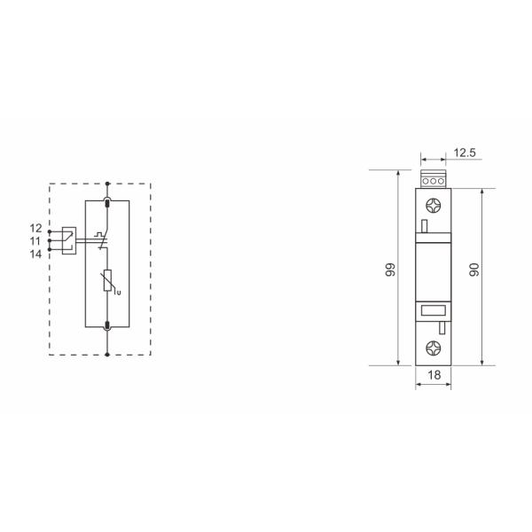 BRITEC 60kA Type 2 1P Surge Protection Device Lightning Arrester for Power System Stability