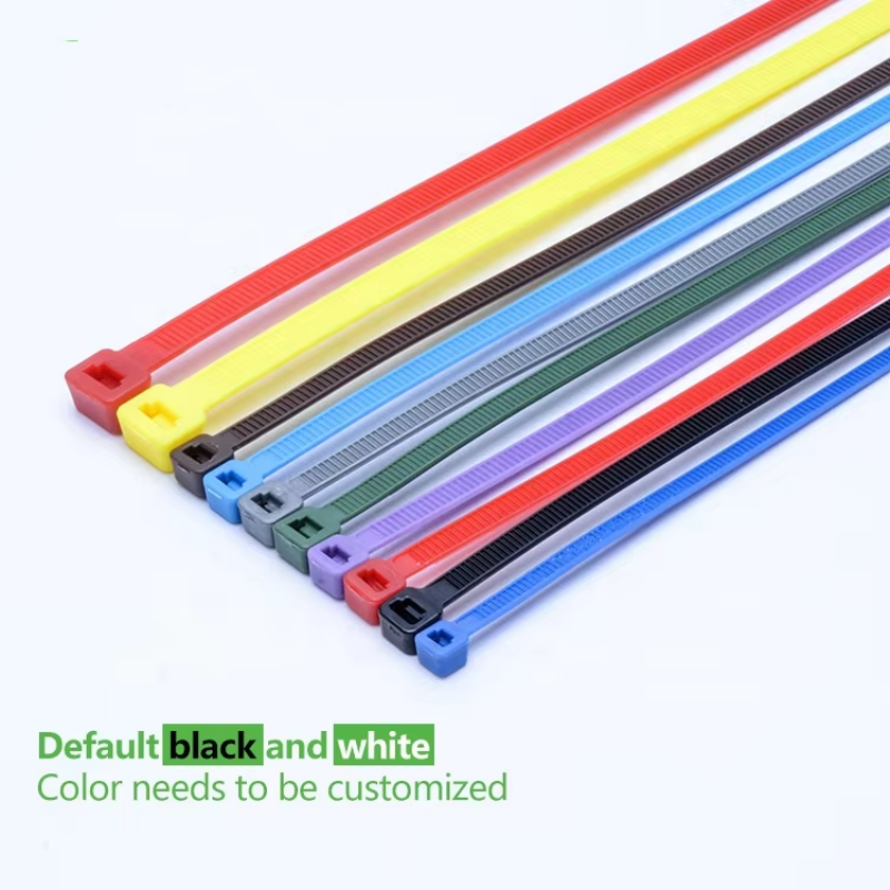 Black Plastic Self Locking Cable Ties 66 Nylon Zip Ties 4.8*120mm Size