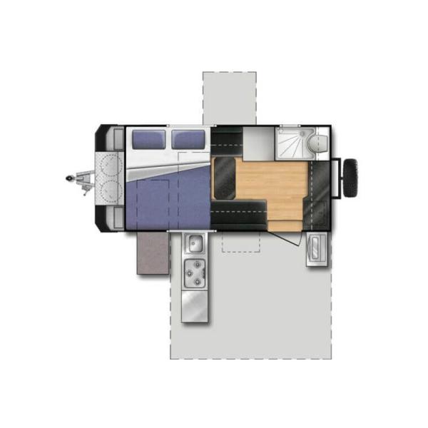 Petite remorque minuscule de la personne rv de la remorque de campeur 4 avec la capacité de remorquage variable