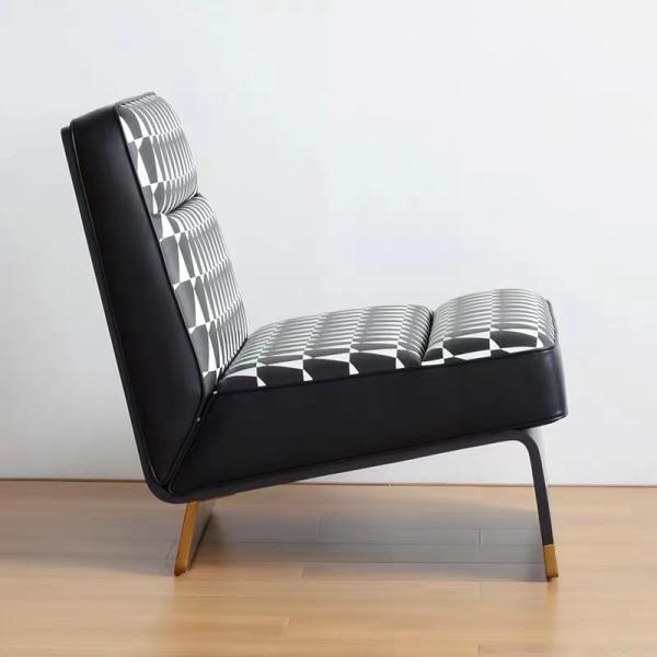 Business Style  Diamond Sofa Chair , Microfiber Leather Lazy Couch Chair